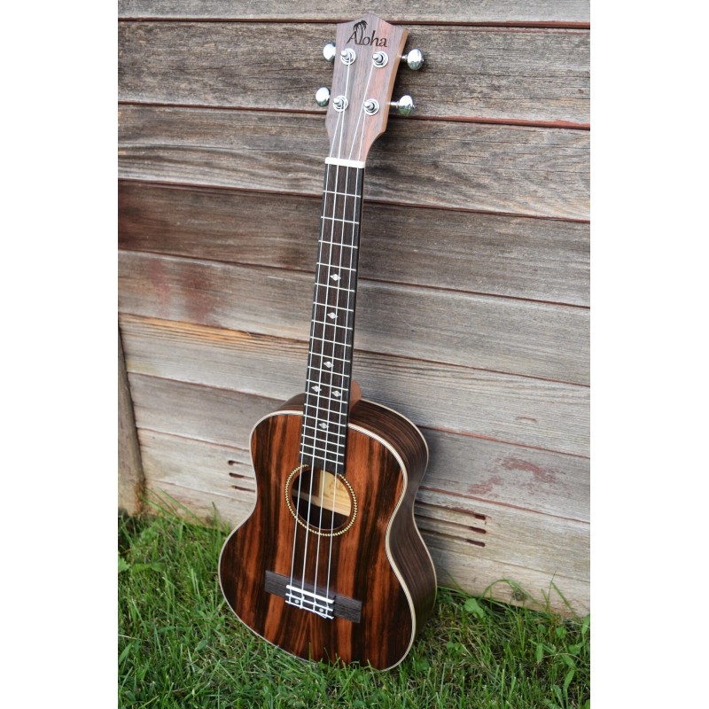 Aloha Ukulele Ebony Wood, Many Sizes, W/Wt EQ (Canadian brand)