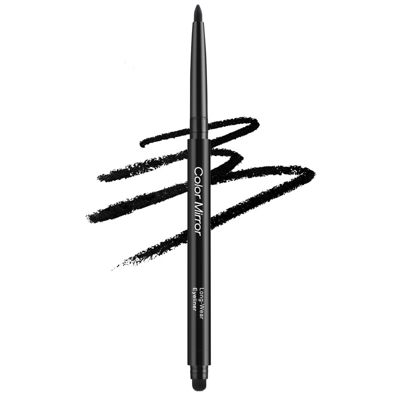 Color Mirror Smudge Proof Eyeliner, Waterproof Retractable Eye liner with