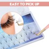 Ms.Queen Tweezers for Lash Extensions,Diamond Grip 3Pcs Fiber Tip 45