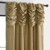 HPD HALF PRICE DRAPES Ruched Faux Dupioni Silk Curtains for