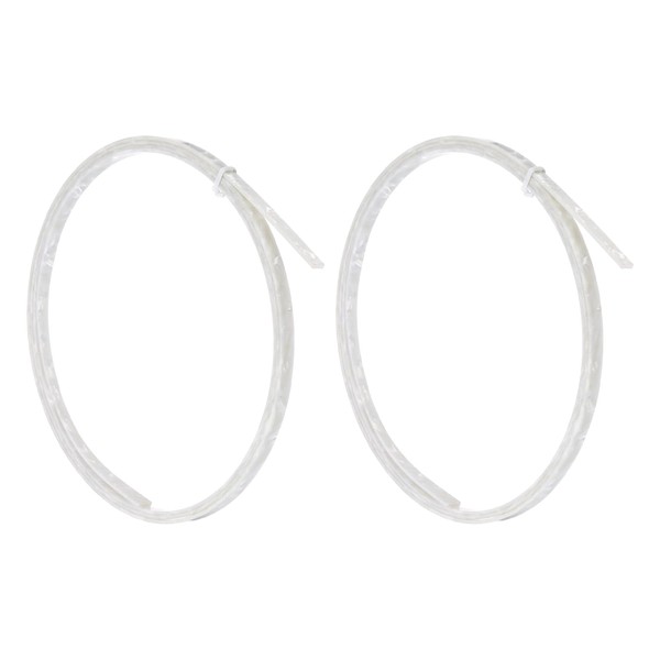 MECCANIXITY 2 Pcs Guitar Binding Purfling Strips, 1650x6x1.5mm Plastic Binding