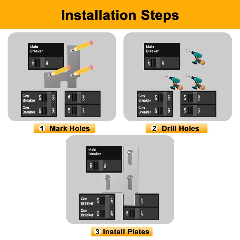 QYZZRS 2 Set Generator Interlock Kit Compatible with Siemens 200