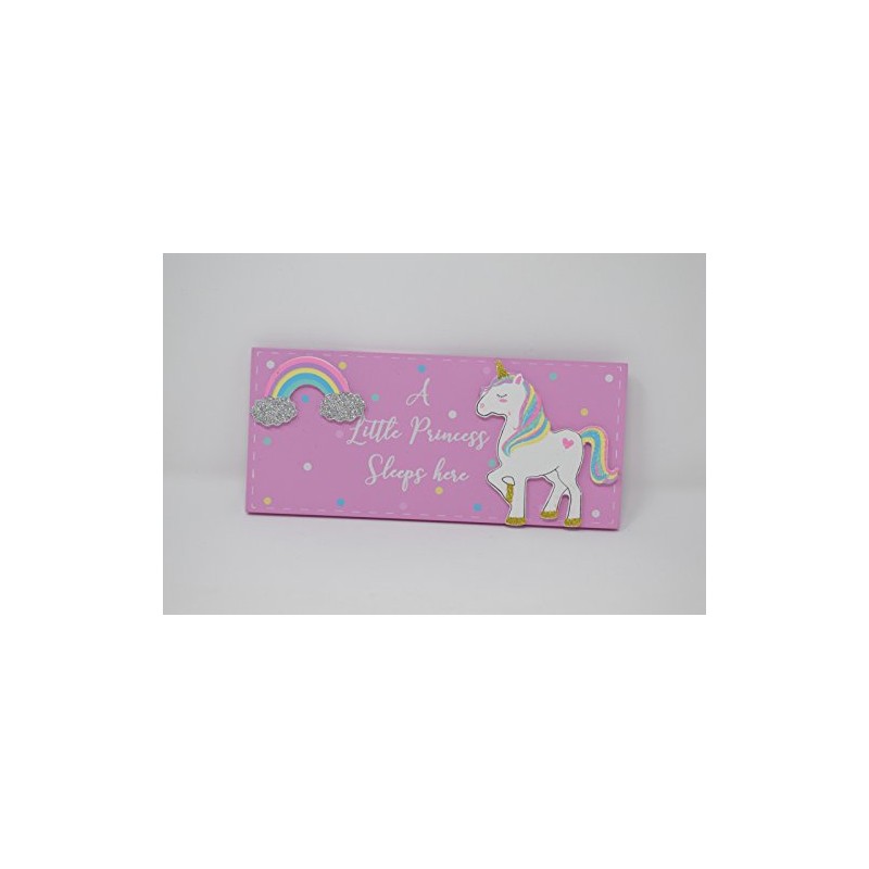 Unicorn Magic, A Little Princess Sleeps Here Magic Unicorn Plaque