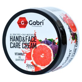 Gabri Professional Hand & Face Care Cream - Fig & Grapefruit (300ml) Daily Moisturising for All Skin Types