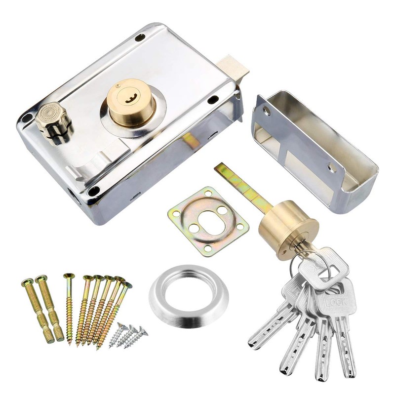 Xnrtop Home Door Gate Safety Vertical Keyway Cylinder Deadbolt Rim
