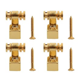 harpfeas 4 PCS Roller Guitar String Trees Guides Retainer for Fender Strat Stratocaster Tele Telecaster Electric Guitar (Gold)