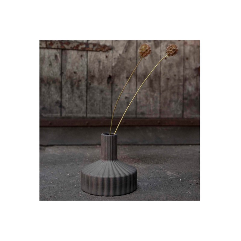 Samset Large Dark Grey Ceramic Vase