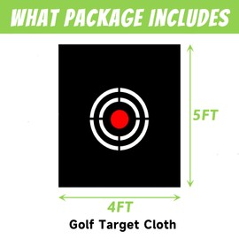 Golf Target Cloth for Net Replacement，Golf Hitting Net Target 5x4 FT，Golf Practice Training Target for Backyard, Golf Aids Indoor Outdoor Use