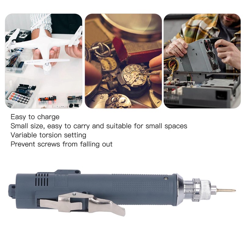 Cordless Electric Screwdriver Kit Accurate in Line Industrial Grade Adjustable