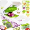 Dewpeton Pro-Series 16-in-1 Mandoline Slicer & Spiralizer, Veggie Chopper with