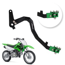 JFG RACING Rear Brake Foot Lever for KLX110 - Aluminum Folding Brake Lever Pedal for KLX110/KLX110L 2010-2023 - Green