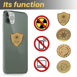 RAMGLYO Pack of 4 Radiation Protection EMF Blocker Stickers for Phone Laptop Tablet Computer and All Electronic Devices