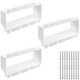 3PCS BE4 Electrical Outlet Box Extenders with 24PCS Screws, (4-Gang) Electrical Power Outlet Box Extender，Extender Electric Box Extender 4 Gang Power Switch Receptacles Accessories