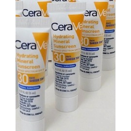 CeraVe Hydrating Mineral Sunscreen Face Sheer Tint ~ Travel Size .17oz ~ Lot X5