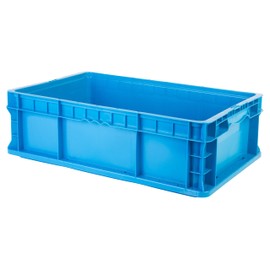 Hudson Exchange 24 x 15 x 7.5" (2 Pack) Straight Wall Handled Storage Container Tote, Blue