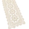 Yizunnu Handmade Crochet Lace Cotton Beige Table Runner Wedding Parting