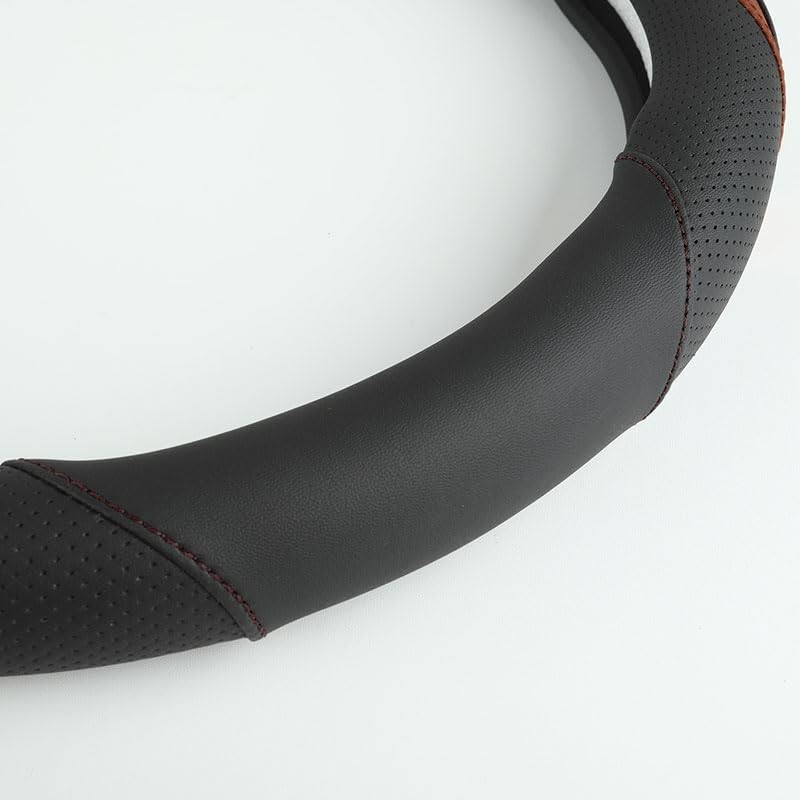 Car Steering Wheel Cover, Leather Steering Wheel Cover Brown Universal