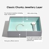Stackers Dove Grey & Mint Classic Medium Jewellery Box Chunky