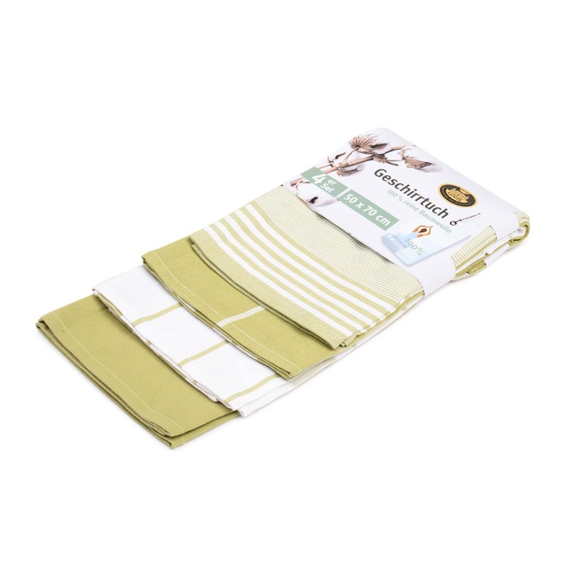 Gözze - Set of 4 Tea Towels, 100% Jacquard Cotton,