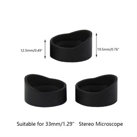 Powertool Eyepiece Cover 2pcs/Set Rubber Eyecups Cylinder Eye Protection for Biological Stereo Microscope Telescope (Beveled Angle, 33mm)