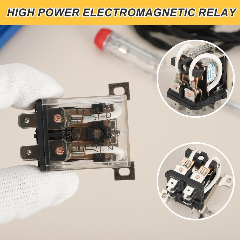 PATIKIL AC24V 40A Electromagnetic Relay, High Power Relay DPDT 2NO