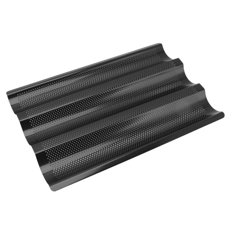 Baguette Pan Stainless Steel U Shape Uniform Heating Perforated Design