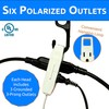 W4W Twin Extension Cord Power Strip - 3 Prong -
