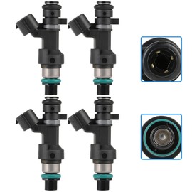 4ps CCIYU FJ1280 Fuel Injector Kits fit for 2015-2017 for Nissan for Altima, 2017 for Nissan NV200, 2016-2017 for Nissan for Rogue, 2017-2018 for R-e-n-a-u-l-t for Koleos 18 Holes Automotive Engein