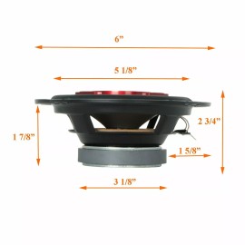 SOUNDXTREME 4x Soundxtreme 6" 3-Way 1400 Watts Coaxial Car Audio Speaker PEI Dome 6.5" New