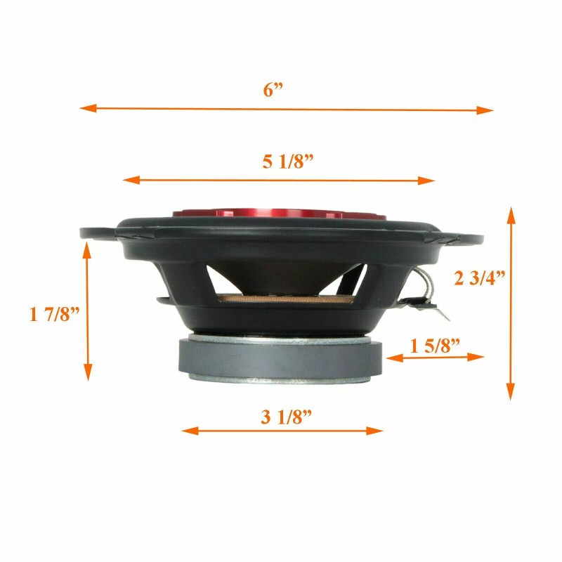 SOUNDXTREME 4x Soundxtreme 6" 3-Way 1400 Watts Coaxial Car Audio