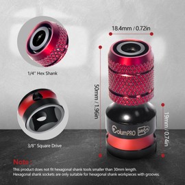 ColumPro Impact Wrench Adapter 1/4 Inch Tool Holder for 3/8 Inch Ratchet Impact Wrench, Bit Adapter Pack of 2