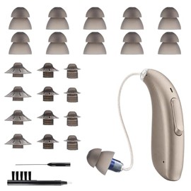 24 PCS Hearing Aid Cleaning Kits, Replacement Domes Set with Cleaning Tools