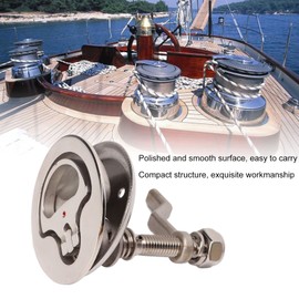 Aramox Boat Cam Latch, Boat Cam Latch Polished 316 Stainless Steel, Adjustable Hatch Latch with Backplate for Marine Ships