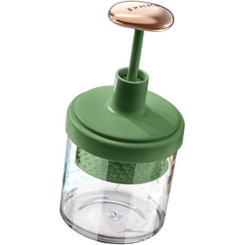 Levemolo Limpiadora facial manual con botella verde de PP para baño y viaje, generador de espuma para lavado diario