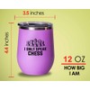 Chess Pink Wine Tumbler 12oz - I Only Speak Chess