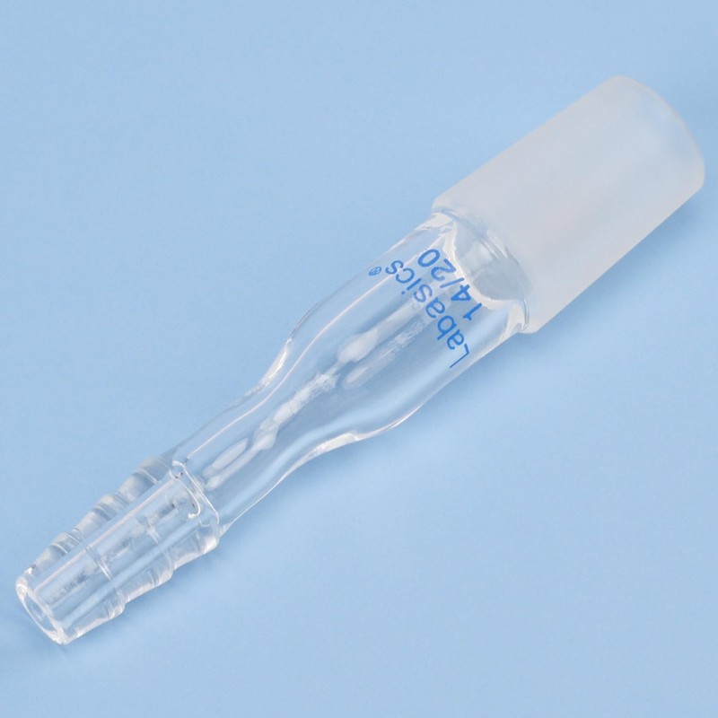 Labasics Glass Straight Inlet Adapter with 14/20 Male Glass Joint