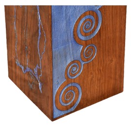 Wooden Urn for Ashes Adult Male Female, Cremation Urns for Human Ashes Adult Men Women, Decorative Burial Funeral Memorial Fishing Urns for Ashes, Urn Box Holds Ashes (Medium)