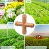 iMopo 12 Pack Drip Irrigation Fittings Cross Connectors, 1/2 Inch