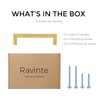 Ravinte 10 Pack 5 Inch Square Cabinet Handles Brushed Brass