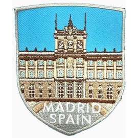 Generic Madrid Spain Patch (3 Inch) Embroidered Iron-on or Sew-on Badge Europe Travel Souvenir Emblem Perfect for Jackets, Hats, Backpacks, Shirts, Caps, DIY Gift Patches, Large