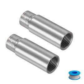 Awclub Shower Head Extension Arm, 2.8-Inch 1/2PT Male to 1/2PT Female Thread 304 Stainless Steel Cast Pipe Fitting Coupler 2 Pack