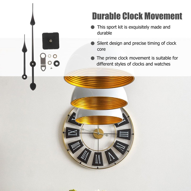 SHINEOFI DIY Wall Clock Movement Mechanisms, Long Shaft Clock Mechanism