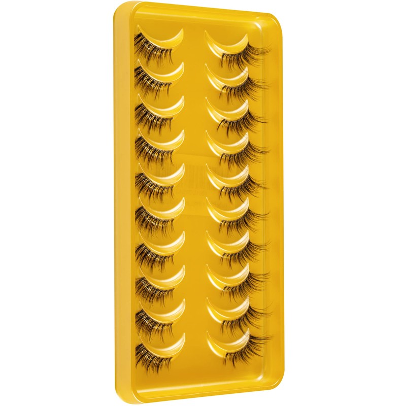 Half False Eyelashes, C Curl, Russian Stripes, False Eyelashes, Natural