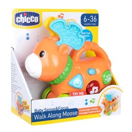 Chicco Reindeer with Lights and Sounds, Trainable Electronic Toy, Freewheeling Wheels, Sounds and Cheerful Melodies, Easy to Grip Toy for Kids 6-36 Months