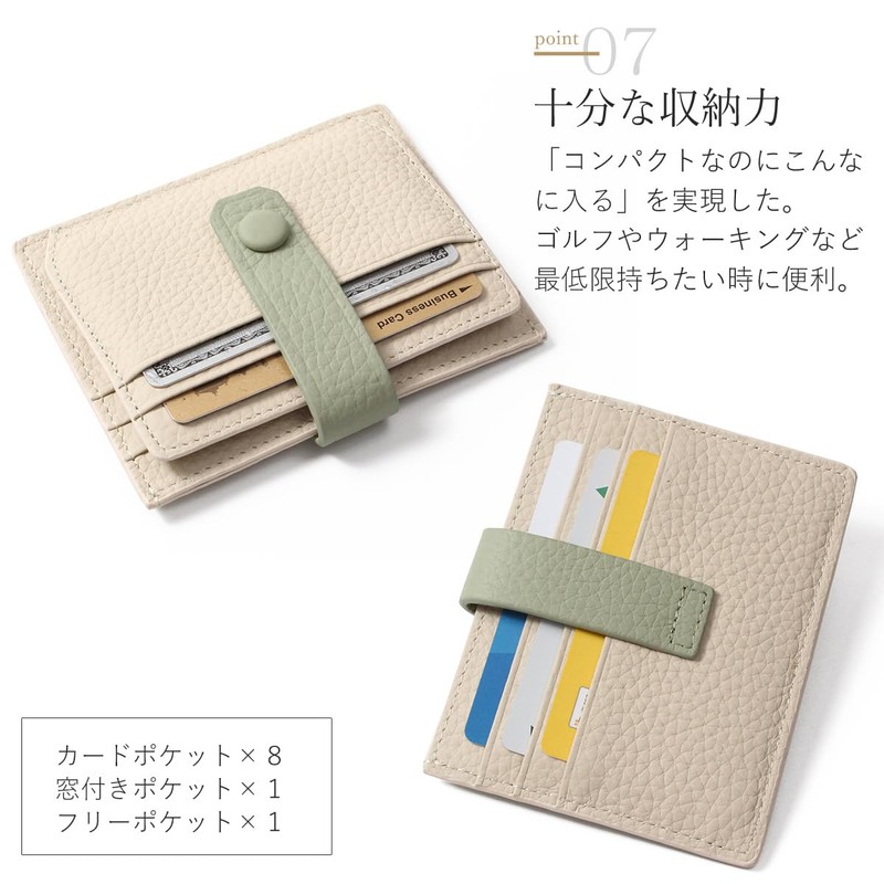 Blampom bp-7004 Women's Card Case, Genuine Leather, Card Holder, Leather,
