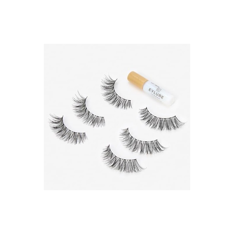 (Multi Pack- 3 Pairs) Eylure Texture #117 False Eyelashes, Black