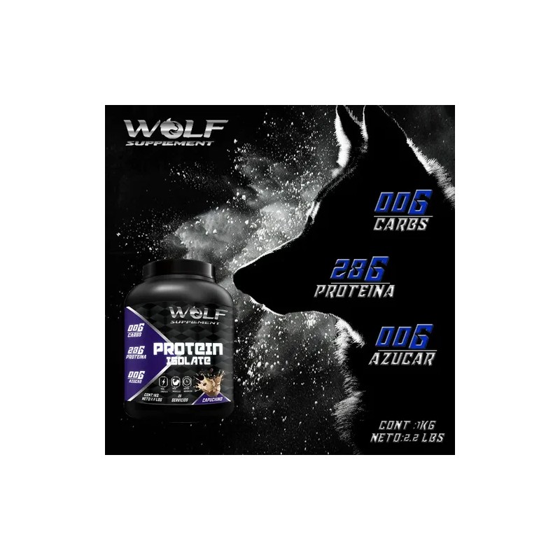 Proteína Whey Hs Hidrolizada Isolate Wolf 1kg 26 Servicios