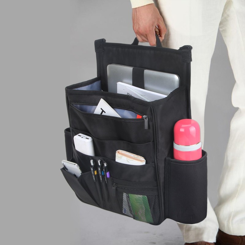 LUXJA Car Front Seat Organizer with Laptop and Tablet Storage