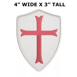 Athena Brands Knight Templar Cross Patch Embroidered Iron-On Applique Religious Military