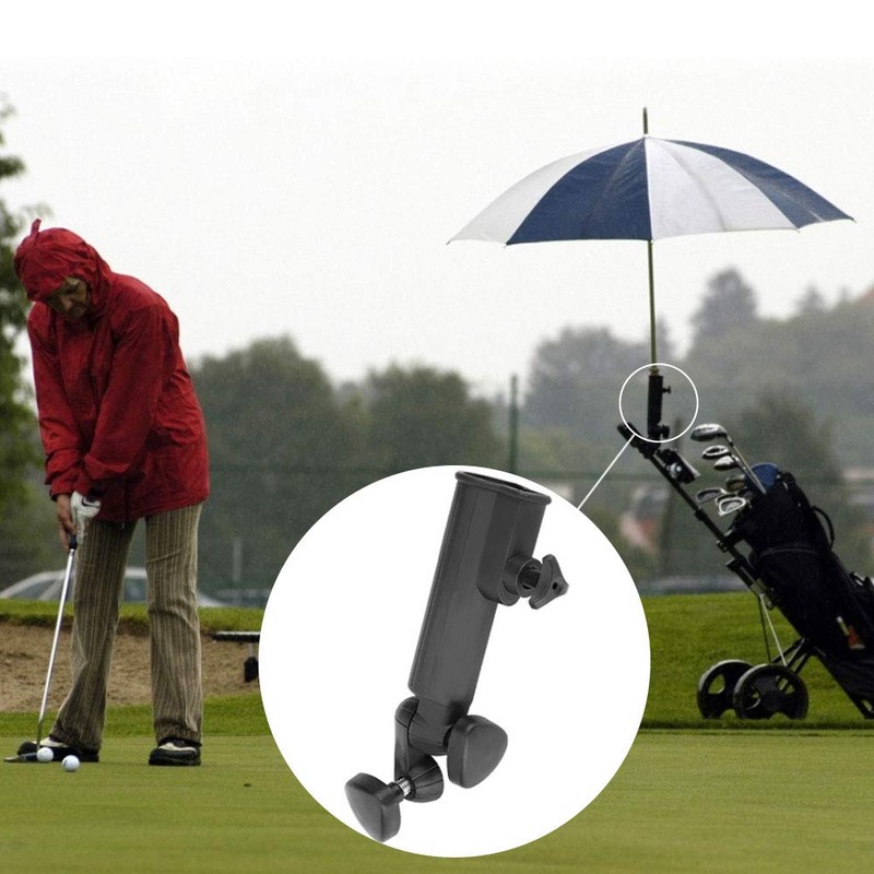 Golfs Umbrella Holder, Universal Adjustable Golfs Push Trolley Umbrella Holder